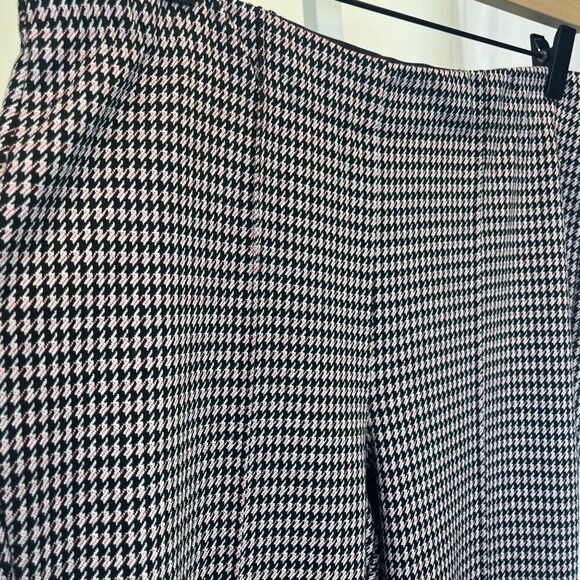 Eva Franco High Waist Hounds Tooth Print Ladies Size MED pants flare leg - Picture 4 of 6
